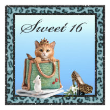 Pelz des Bonbon-16 Prinzessin-Kitten Blue Faux Leo Ankündigungen