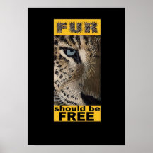 Pelz sollte frei sein plakat