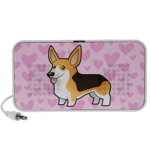 Pembroke-Walisercorgi-Liebe (addieren Sie Ihr eige Reise Lautsprecher