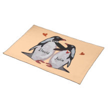 Penguin-Liebe-Amerikaner Mojo Gewohnheits-Tischset