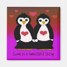 Penguin-Liebe Kühlschrankmagnete