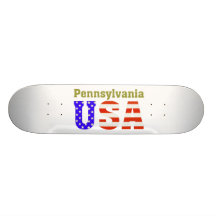 Pennsylvania USA! Skateboard. Personalisiertes Skatedeck