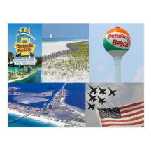 Pensacola-Strandflorida-Postkarte