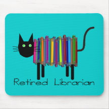 Pensionierte Bibliothekar-Buch-Katzen-Geschenke Mauspads