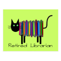 Pensionierte Bibliothekar-Buch-Katzen-Geschenke Postkarten