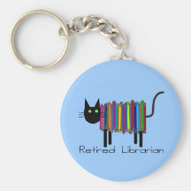 Pensionierte Bibliothekar-Buch-Katzen-Geschenke Schlüsselband