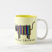 Pensionierte Bibliothekar-Buch-Katzen-Geschenke Teehaferl