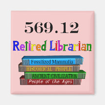 Pensionierter Bibliothekar 569,0 (Dewey-Dezimalsys Magnets