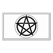 Pentagram-Symbol auf Weiß Visitenkarte