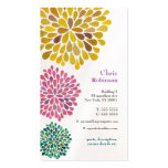 Perlen-Dahlie-Blüte sprengte BlumenVisitenkarte