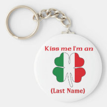 Personalisiert küssen Sie mich, den ich Italiener  Schlüsselanhänger