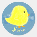 Personalisierte Baby-Küken-Aufkleber-Schablone