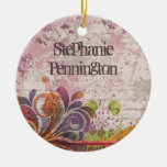 Personalisierte beunruhigte Wirbels-Abschlussverzi Weihnachtsornament