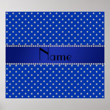 Personalisierte blaue Namensdiamanten Plakatdruck