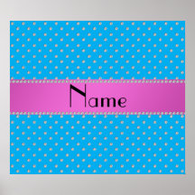Personalisierte blaue Namensdiamanten Plakatdrucke
