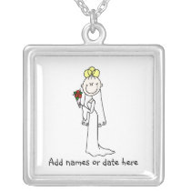 Personalisierte blonde Braut-Halskette halsketten