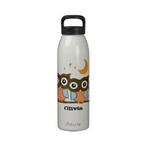 Personalisierte Blumen-niedliche Eulen recyceln Ze Wiederverwendbare Wasserflasche