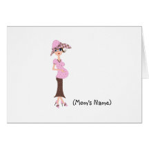 Personalisierte Chic-Mamma/schwangere Frauen-Brief Karten