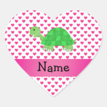 Personalisierte niedliche Namensschildkröte Sticker