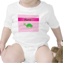 Personalisierte niedliche Namensschildkröte Baby Strampelanzug