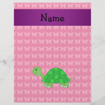 Personalisierte niedliche Schildkröterosanamenssch Vollfarbige Flyer