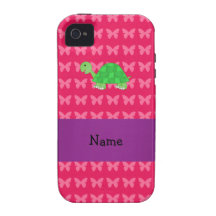 Personalisierte niedliche Schildkröterosanamenssch Case-Mate iPhone 4 Cover