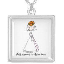 Personalisierte Redhead-Braut-Halskette halsketten