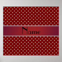 Personalisierte rote Namensdiamanten Plakat