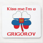 Personalisierte russische küssen mich, den ich Gri Mousepad