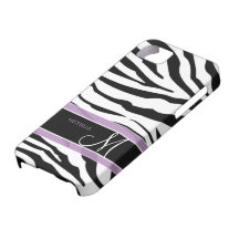 Personalisierte Schwarzweiss-Zebra-Streifen iPhone 5 Schutzhülle