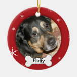 Personalisierter Hunde-/Haustier-Foto-Feiertag Ornament