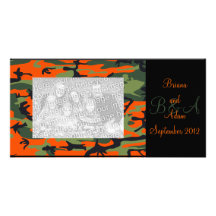 Personalisierter Jäger-orange Camouflage-Rahmen-Fo