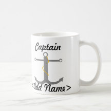 Personalisierter Kapitän Mug Kaffee Tassen