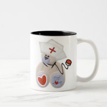 Personalisierter Krankenschwesterteddy-Bärn-Becher Tee Tassen