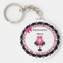 Personalisierter Leopard Bling kleiner Kuchen Keyc Schlüsselband
