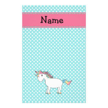 Personalisierter niedlicher Namensunicorn Personalisierte Büropapiere