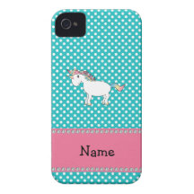 Personalisierter niedlicher Namensunicorn iPhone 4 Case-Mate Hüllen