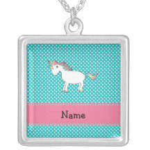 Personalisierter niedlicher Namensunicorn Personalisierte Halskette