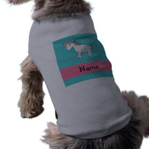 Personalisierter niedlicher Namensunicorn Hunde-t-shirt