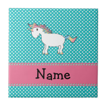 Personalisierter niedlicher Namensunicorn Kacheln