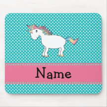 Personalisierter niedlicher Namensunicorn Mousepad