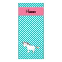 Personalisierter niedlicher Namensunicorn Karten Druck