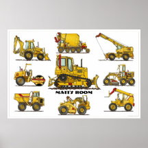 Personalisiertes Baugerät-Plakat