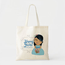 Personalisiertes Blumen-Mädchen HOCHZEIT Andenken- Tasche