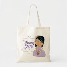 Personalisiertes Blumen-Mädchen HOCHZEIT Andenken- Tasche