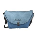 Personalisiertes Imitat-blaue lederne Bote-Tasche Kurier Taschen