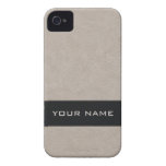 Personalisiertes Imitat-weißes Leder Case-Mate iPhone 4 Hüllen