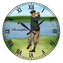 Personalisiertes Vintages Blick Golfspieler-Golfsc