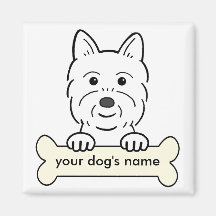 Personalisiertes Westie Kühlschrankmagnete