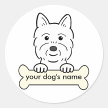 Personalisiertes Westie Sticker